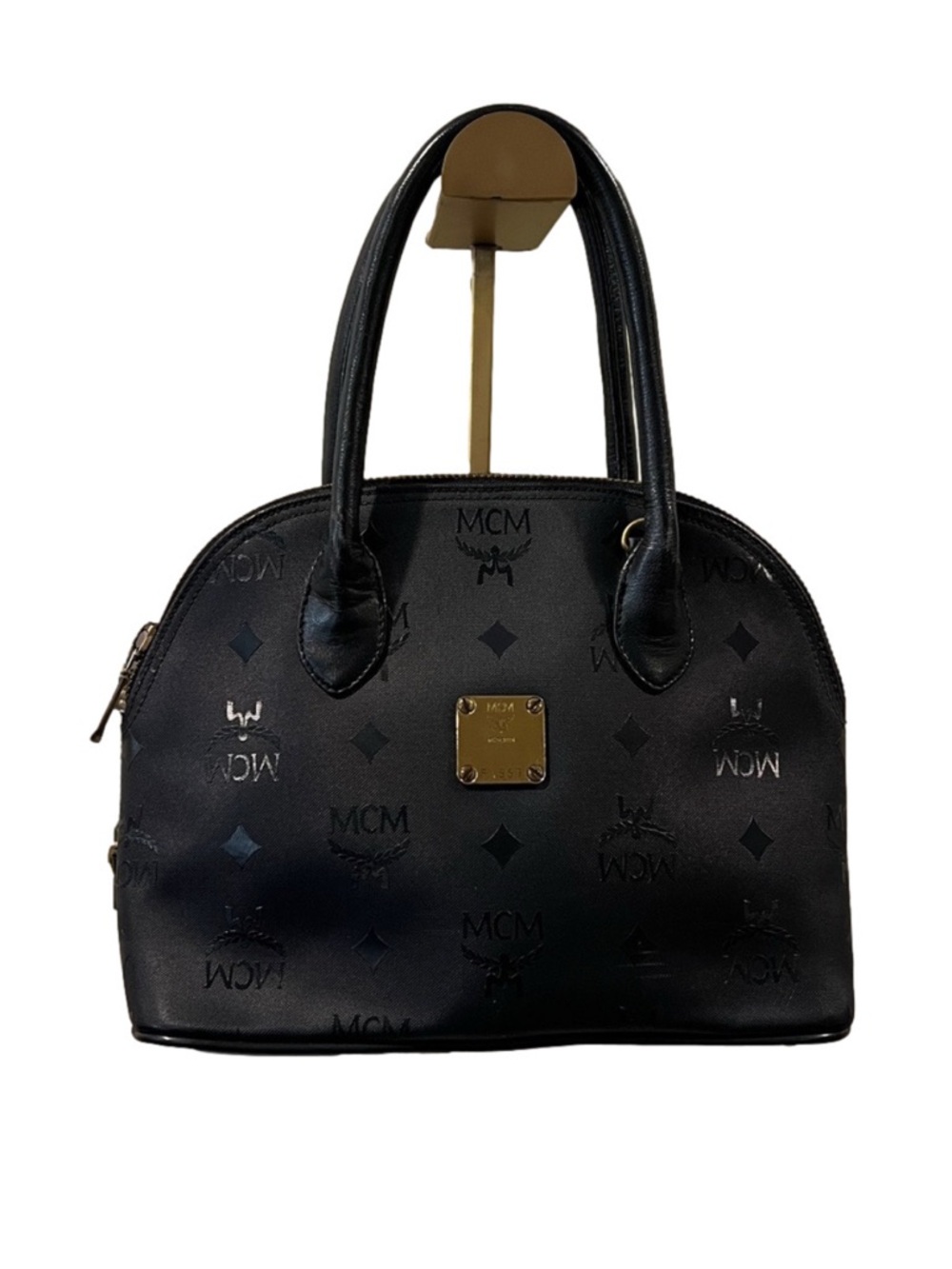 MCM Black Dome Handbag Satchel
